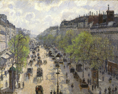 Fig 22 Le Boulevard de Montmartre, Matinée de Printemps Camille Pissarro 1897 public domain